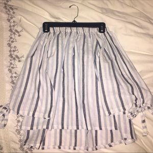 Off the shoulder striped peasant blouse